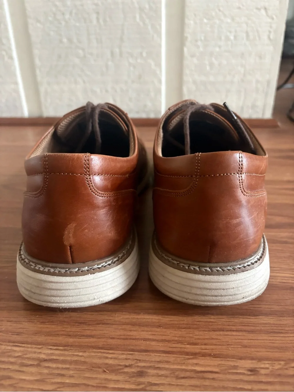 Men's Alfani Brown Leather Derby Shoes - Classic Casual Dress, size 12